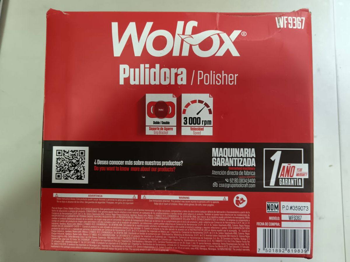 ¡DEJA TU AUTO COMO NUEVO CON LA PULIDORA WOLFOX WF9367! - Imagen 1