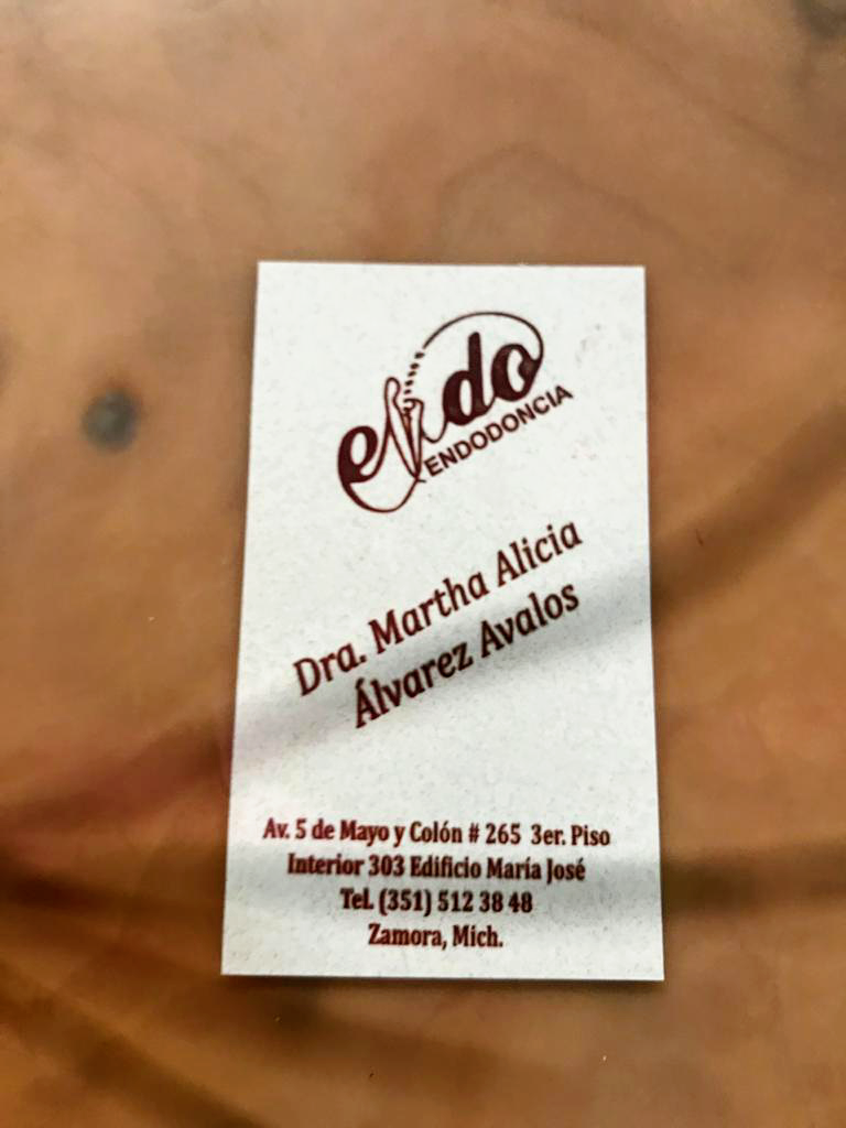 Endodoncista Dra. Martha Alicia Alvarez Avalos